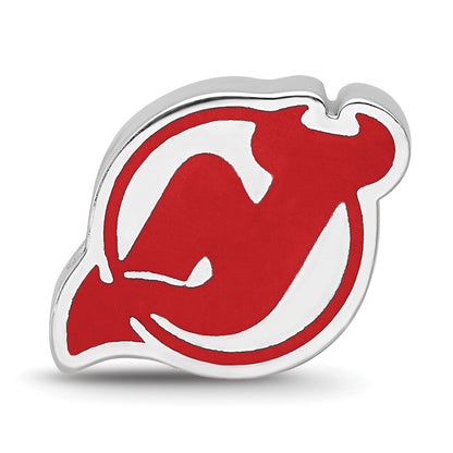 Sterlingsilber Nhl Logoart New Trikot Devils Emailliert Logo Perle