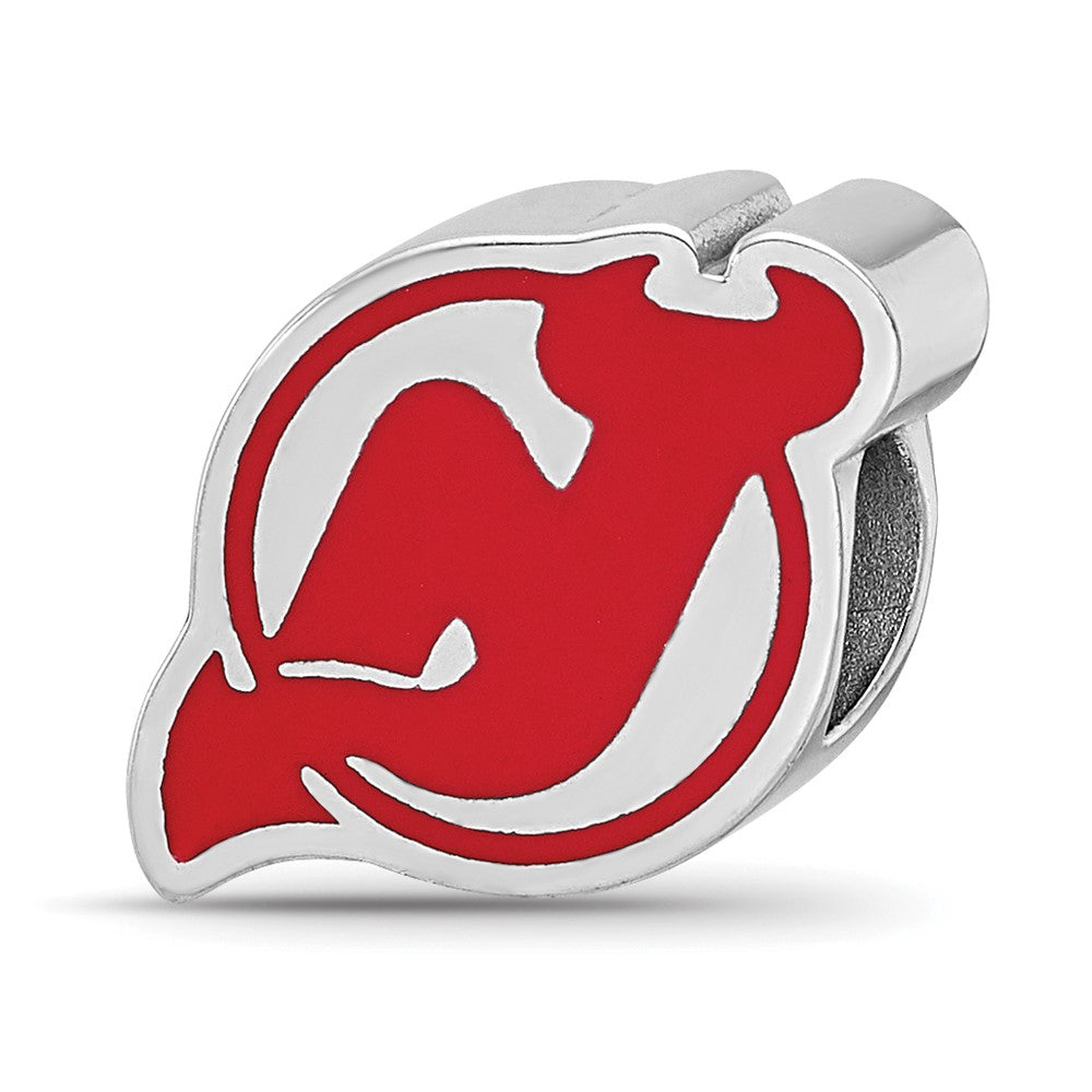 Sterlingsilber Nhl Logoart New Trikot Devils Emailliert Logo Perle