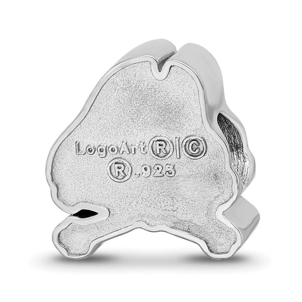 Sterlingsilber Rhodiniert Logoart Ost Carolina University Emaille Perle