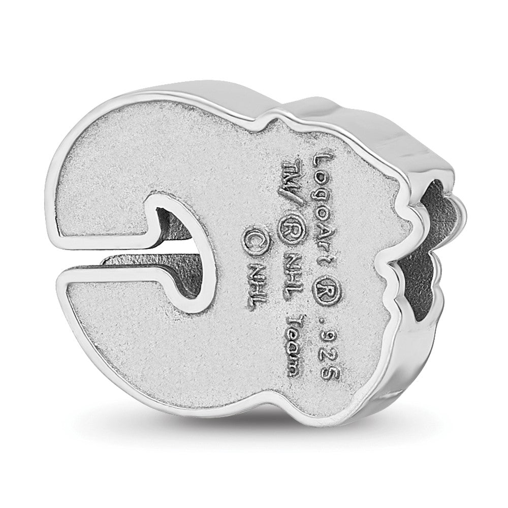 Sterlingsilber Nhl Logoart Calgary Flames Buchstabe C Emailliert Perle
