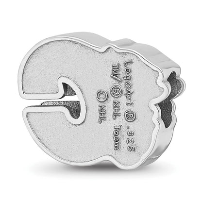 Sterlingsilber Nhl Logoart Calgary Flames Buchstabe C Emailliert Perle