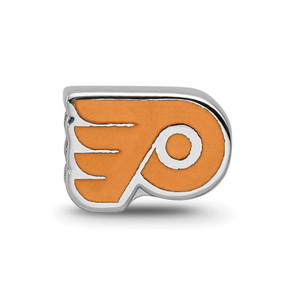 Sterlingsilber Nhl Logoart Philadelphia Flyers Emailliert Logo Perle