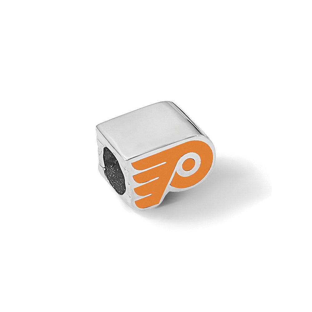 Sterlingsilber Nhl Logoart Philadelphia Flyers Emailliert Logo Perle
