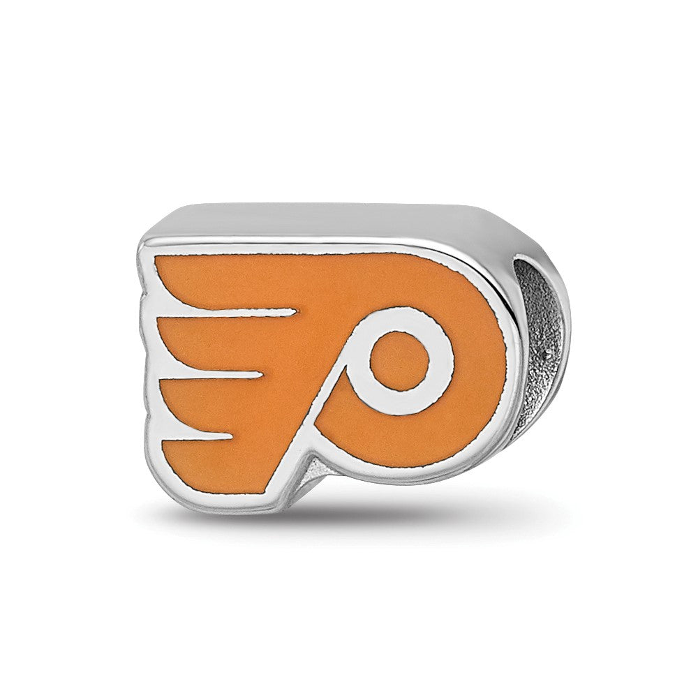 Sterlingsilber Nhl Logoart Philadelphia Flyers Emailliert Logo Perle