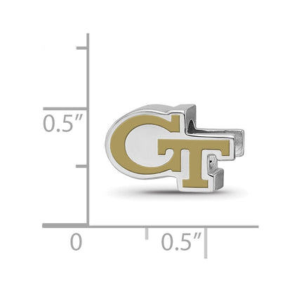 Sterlingsilber Rhodiniert Logoart Georgia Tech G-t Emaille Logo Perle