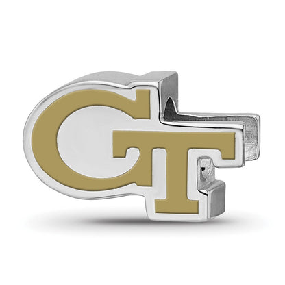 Sterlingsilber Rhodiniert Logoart Georgia Tech G-t Emaille Logo Perle