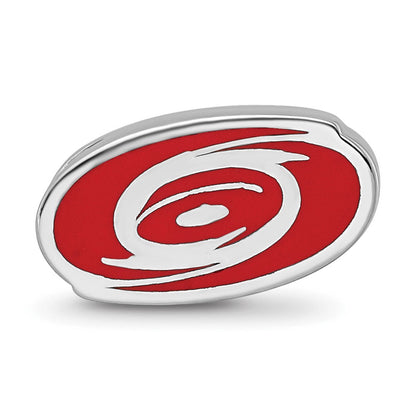 Sterlingsilber Nhl Logoart Carolina Hurricanes Emailliert Logo Perle