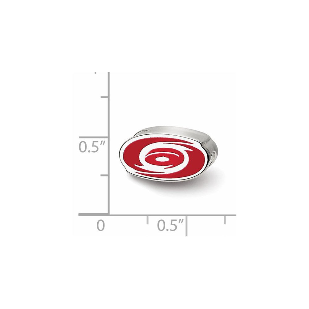 Sterlingsilber Nhl Logoart Carolina Hurricanes Emailliert Logo Perle
