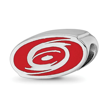 Sterlingsilber Nhl Logoart Carolina Hurricanes Emailliert Logo Perle