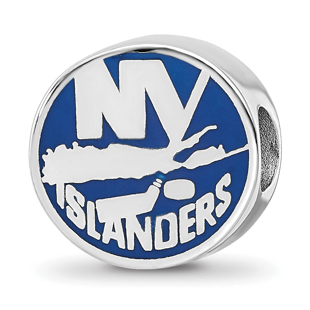 Sterlingsilber Nhl Logoart New York Islanders Emailliert Logo Perle