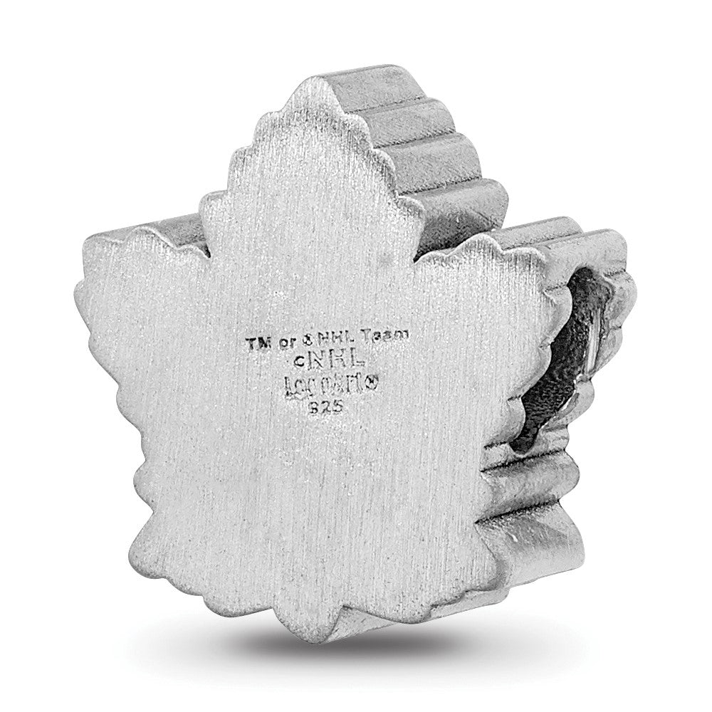 Sterlingsilber Rhodiniert Nhl Logoart Toronto Maple Leafs Emaille Perle