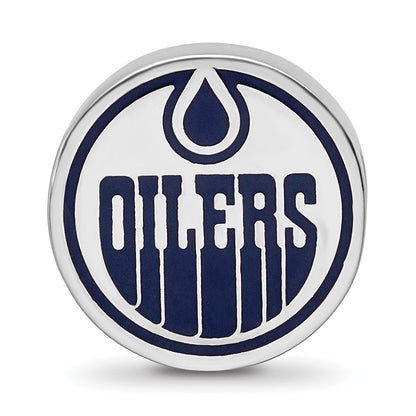 Sterlingsilber Nhl Logoart Edmonton Oilers Emailliert Logo Perle