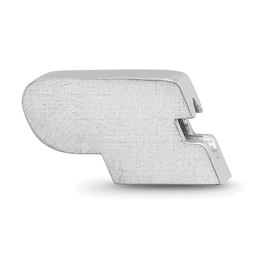Sterlingsilber Rhodiniert Logoart Purdue Universität. Emaille Perle