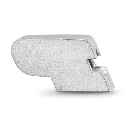 Sterlingsilber Rhodiniert Logoart Purdue Universität. Emaille Perle