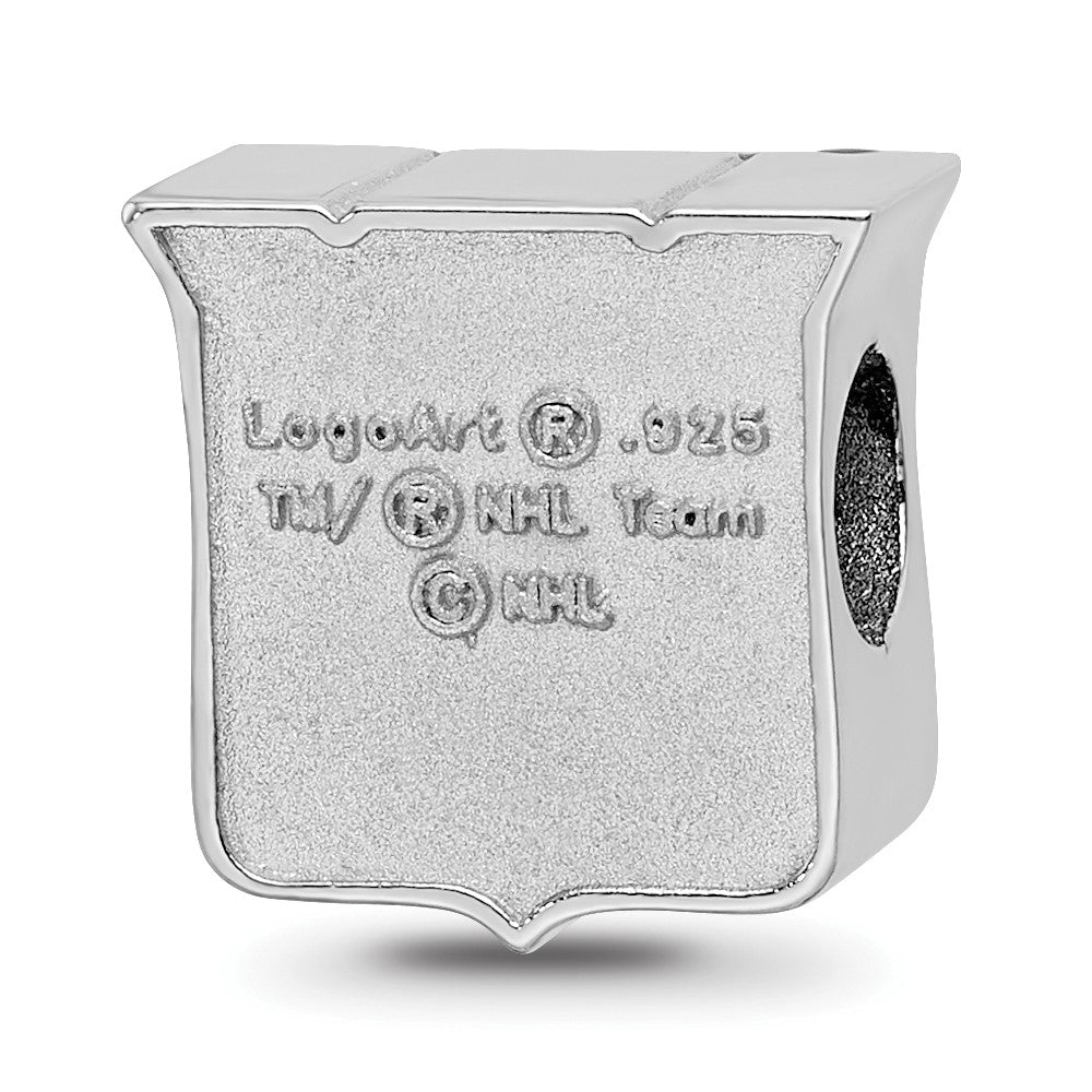 Sterlingsilber Nhl Logoart New York Rangers Emailliert Logo Perle