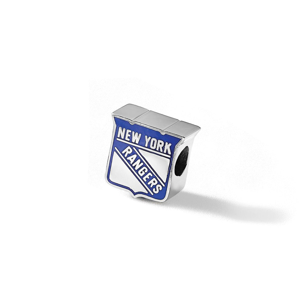 Sterlingsilber Nhl Logoart New York Rangers Emailliert Logo Perle