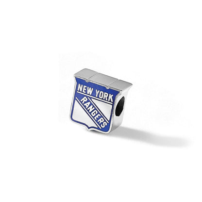 Sterlingsilber Nhl Logoart New York Rangers Emailliert Logo Perle