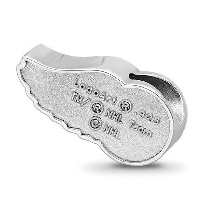 Sterlingsilber Rhodiniert Nhl Logoart Detroit Rot Flügel Emaille Perle