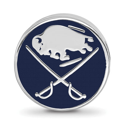 Sterlingsilber Nhl Logoart Buffalo Sabres Emailliert Perle