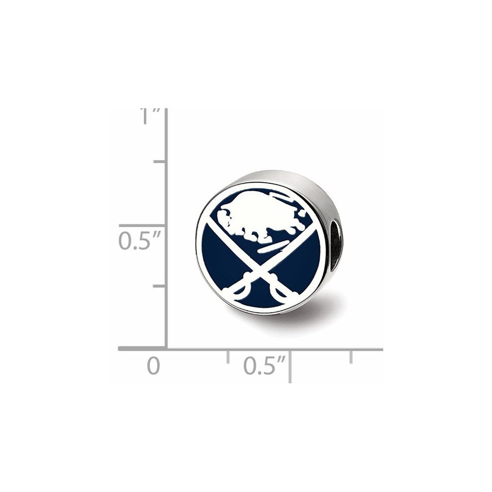 Sterlingsilber Nhl Logoart Buffalo Sabres Emailliert Perle
