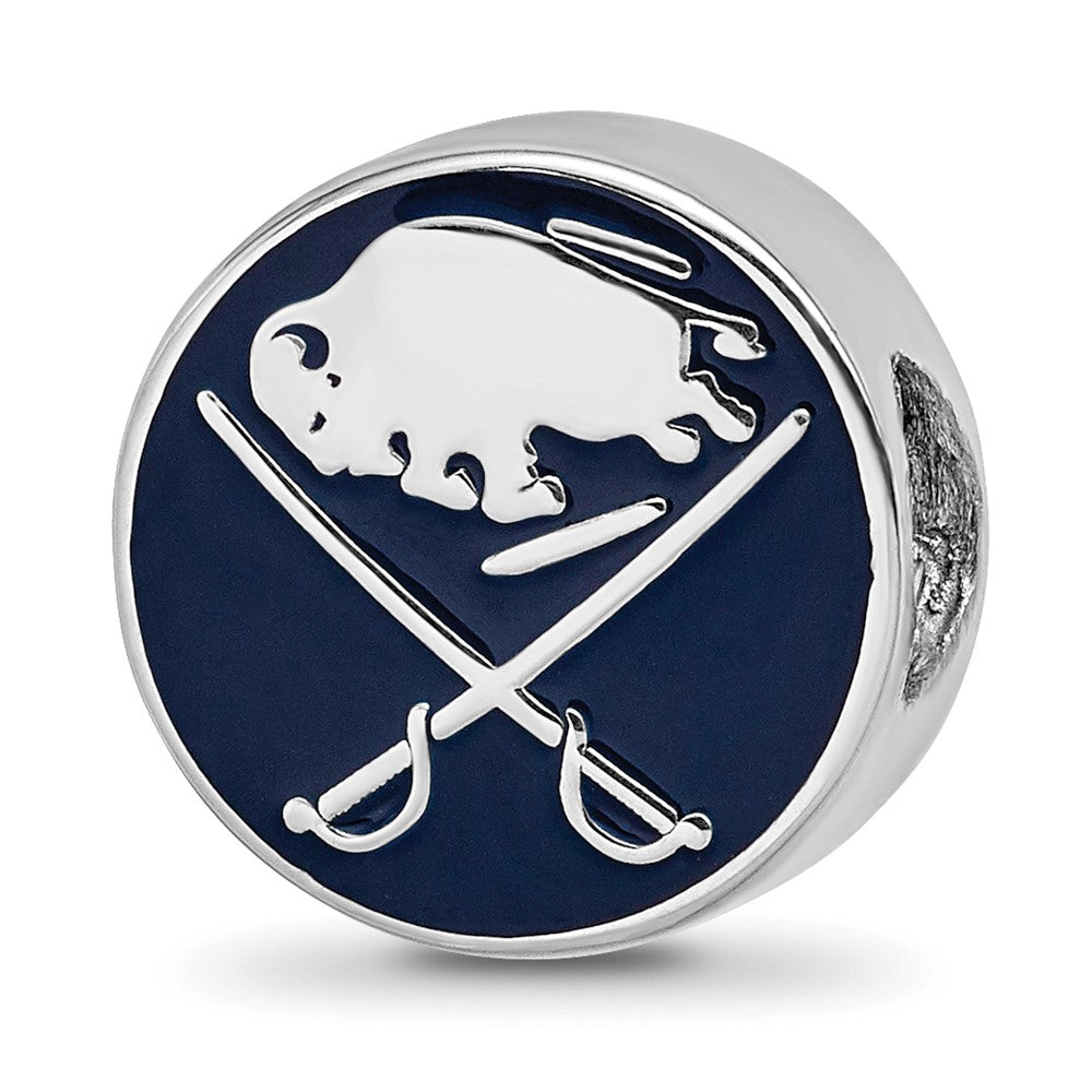 Sterlingsilber Nhl Logoart Buffalo Sabres Emailliert Perle