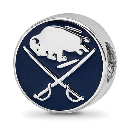 Sterlingsilber Nhl Logoart Buffalo Sabres Emailliert Perle