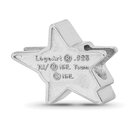 Sterlingsilber Rhodiniert Nhl Logoart Dallas Sterne Emailliert Perle