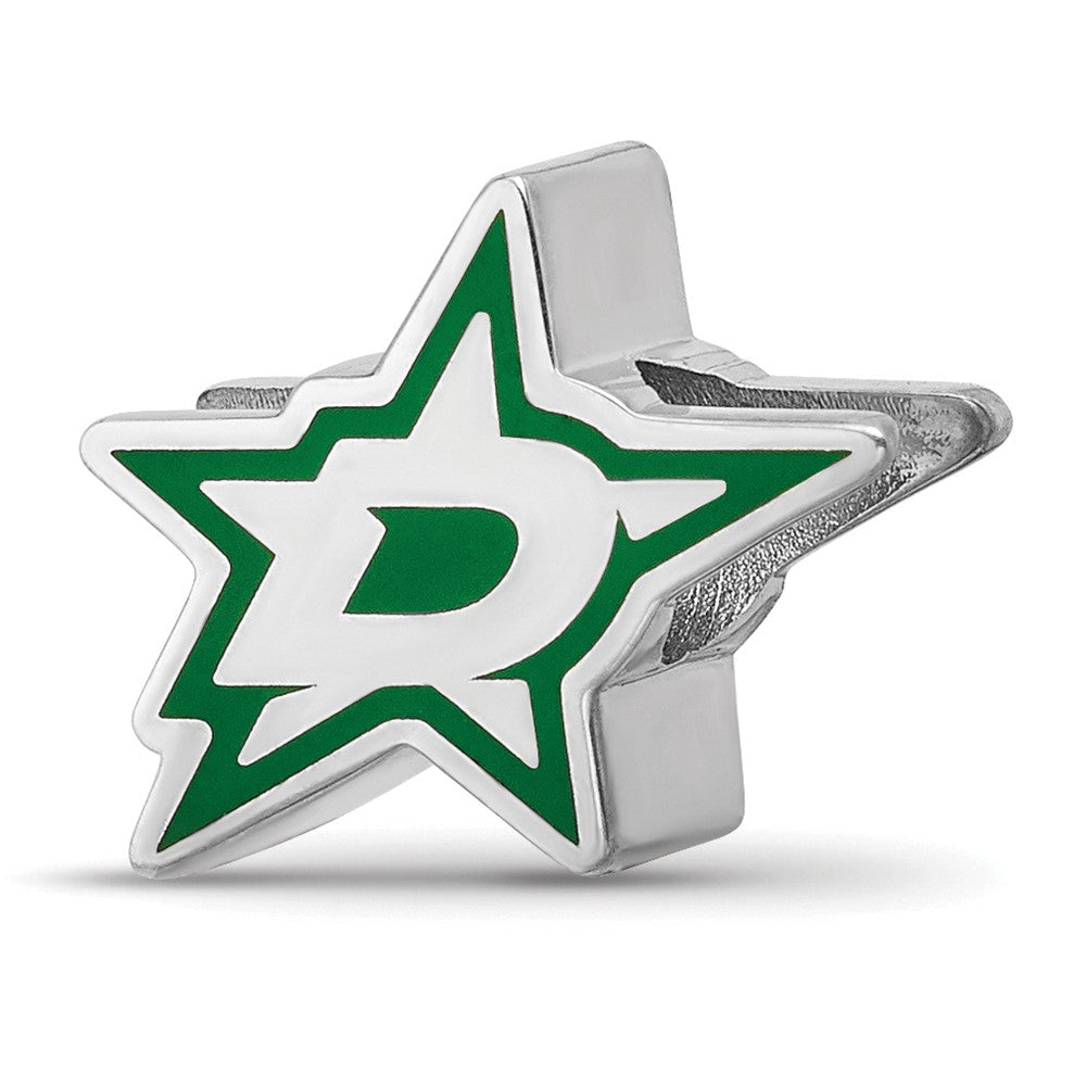 Sterlingsilber Rhodiniert Nhl Logoart Dallas Sterne Emailliert Perle