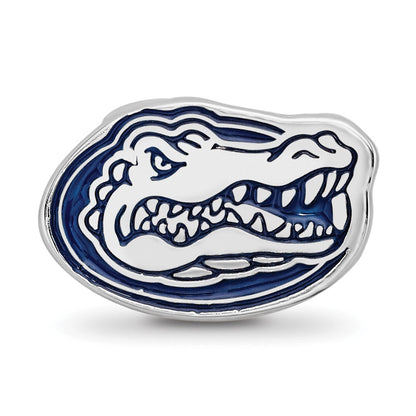Sterlingsilber Rhodiniert Logoart U. Of Florida Gator Emaille Logo Perle