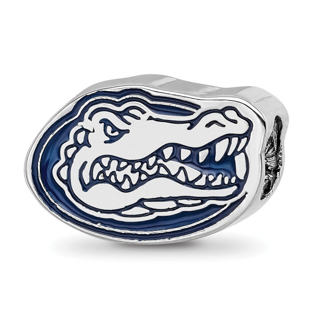 Sterlingsilber Rhodiniert Logoart U. Of Florida Gator Emaille Logo Perle