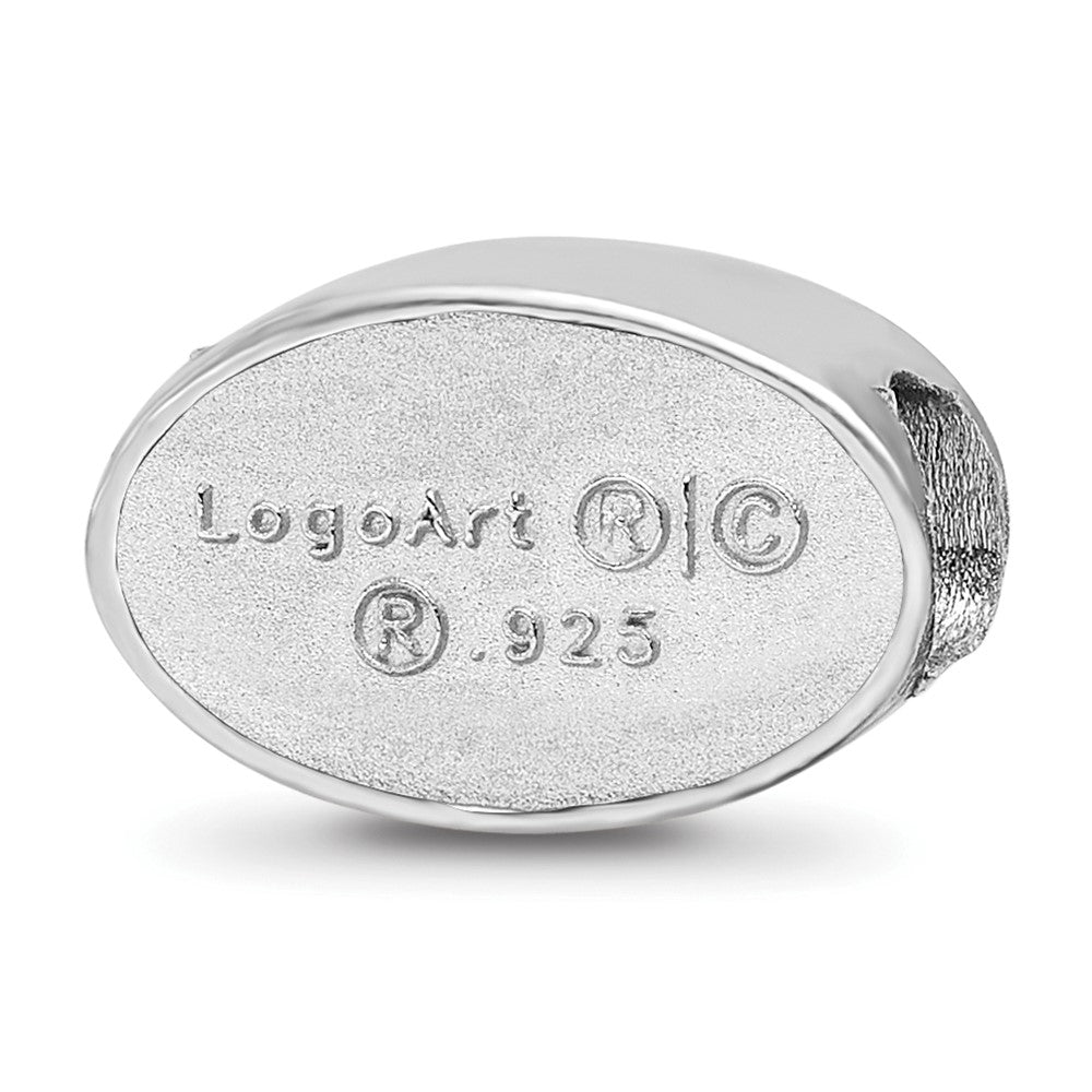 Sterlingsilber Rhodiniert Logoart University Of Georgia Emaille Perle