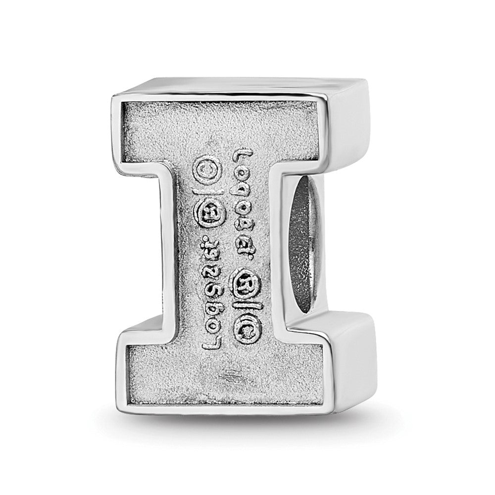 Sterlingsilber Rhodiniert Logoart University Of Illinois Emaille Logo Perle