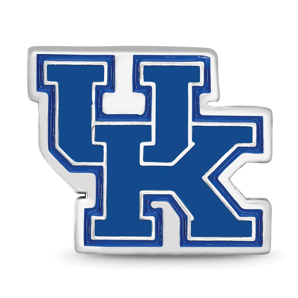 Sterlingsilber Rhodiniert Logoart U. Of Kentucky U-k Emaille Logo Perle
