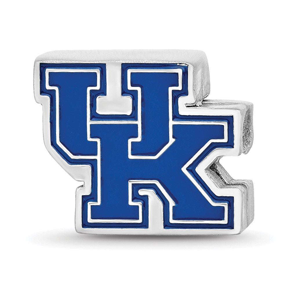 Sterlingsilber Rhodiniert Logoart U. Of Kentucky U-k Emaille Logo Perle