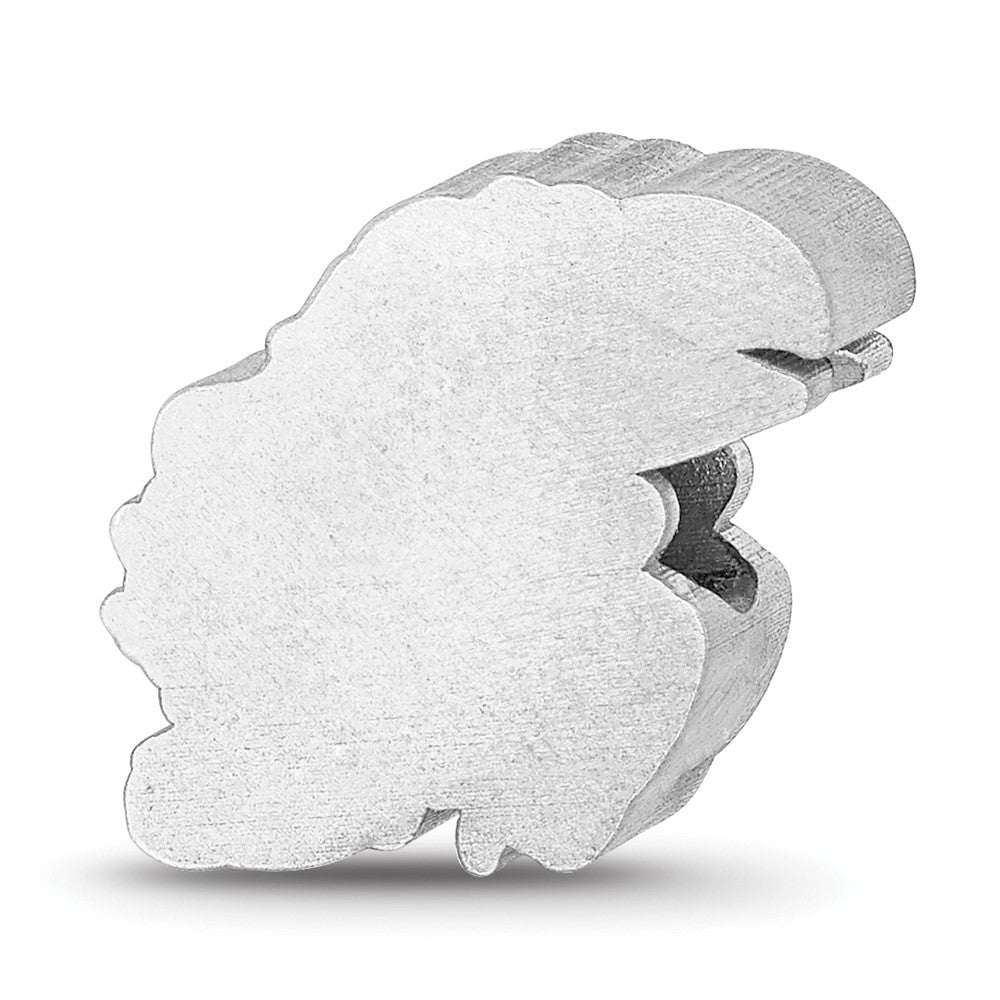 Sterlingsilber Rhodiniert Logoart Universität. Of Kansas Jayhawk Emaille Perle