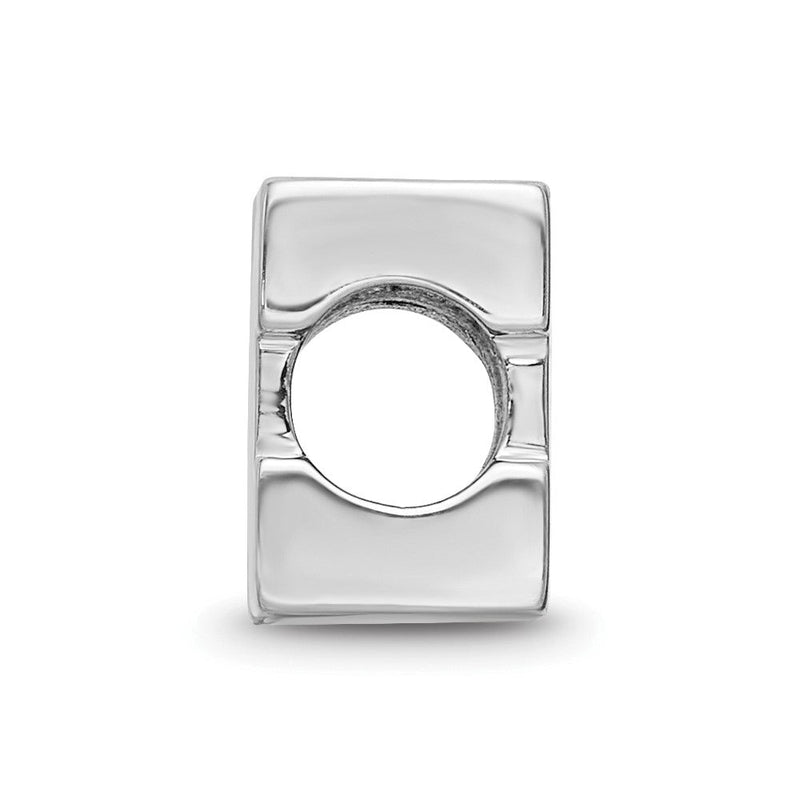 Sterlingsilber Rhodiniert Logoart U. Of Michigan Blau Emaille 1-sided Perle
