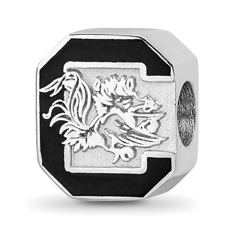Sterlingsilber Rhodiniert Logoart U. Of South Carolina Emaille Perle