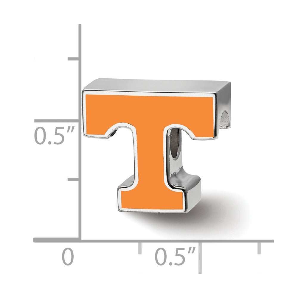 Sterlingsilber Rhodiniert Logoart U. Of Tennessee Emailliert Perle