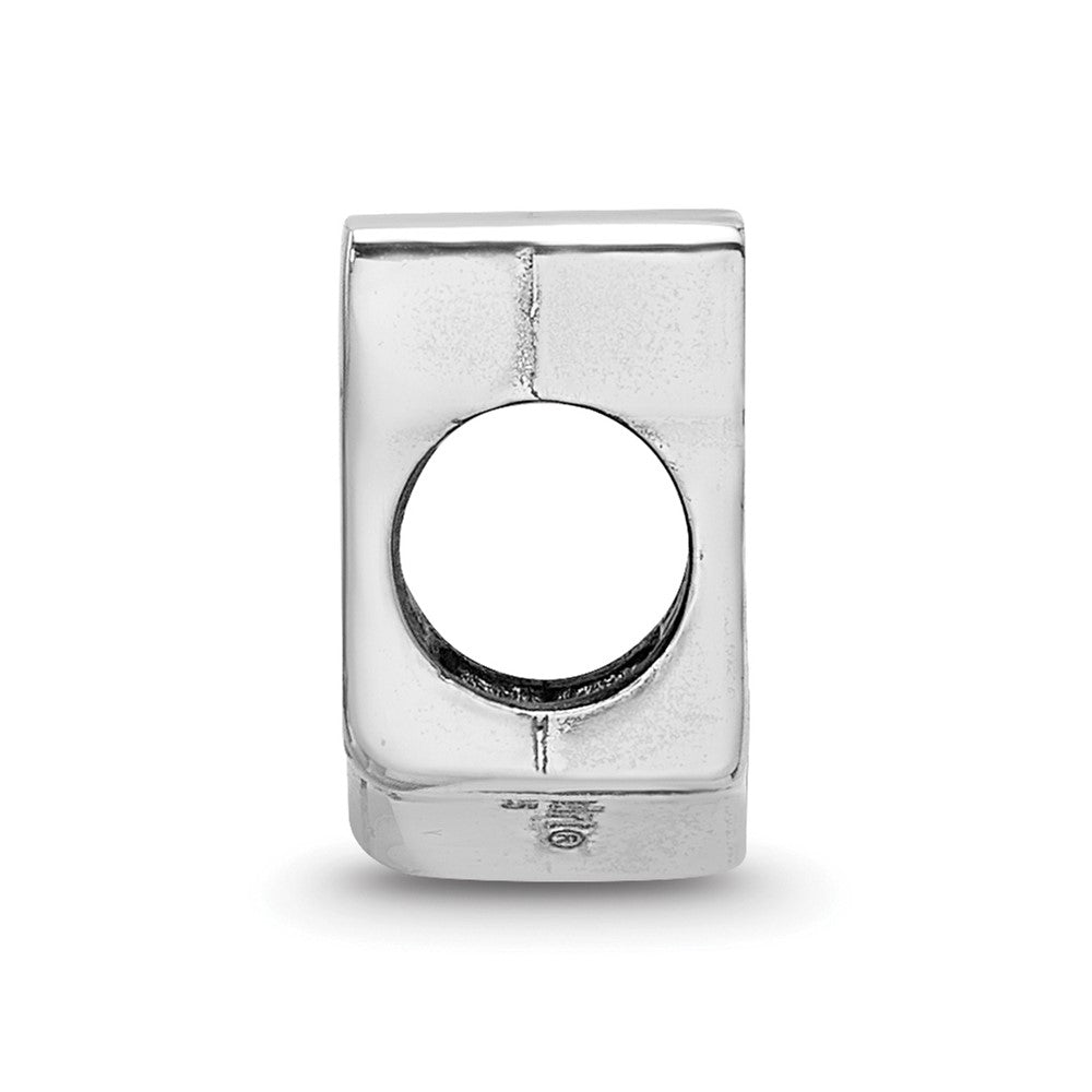 Sterlingsilber Rhodiniert Logoart University Of Wisconsin Emaille Perle