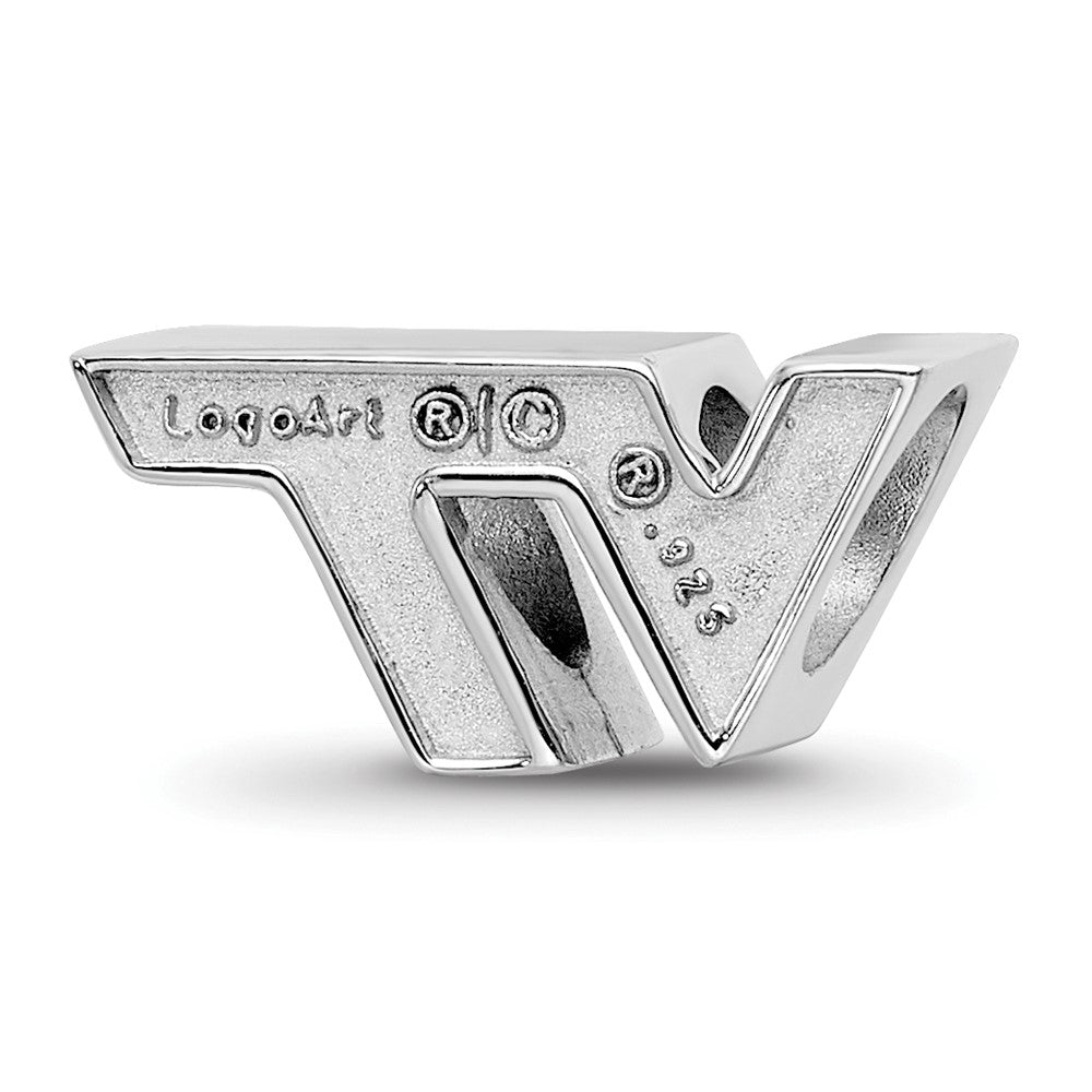 Sterlingsilber Rhodiniert Logoart Virginia Tech V-t Emaille Logo Perle