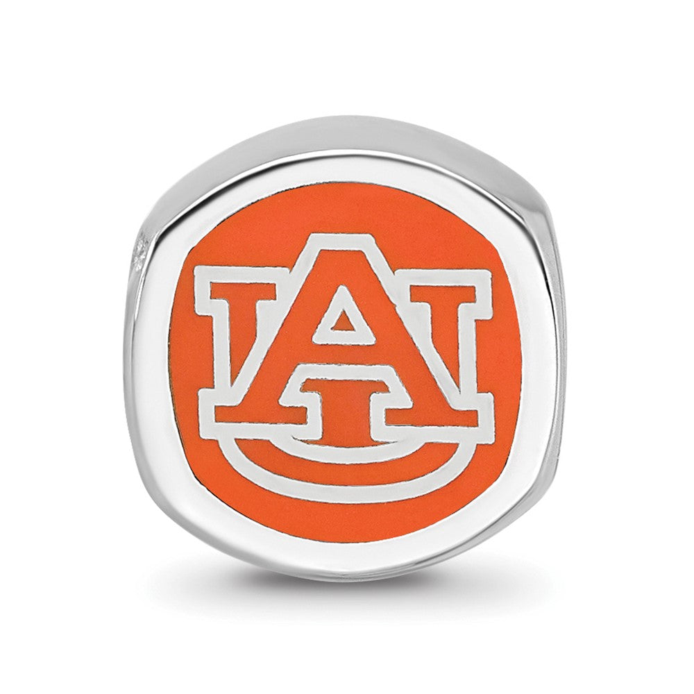 Sterlingsilber Rhodiniert Logoart Auburn University Emaille Perle