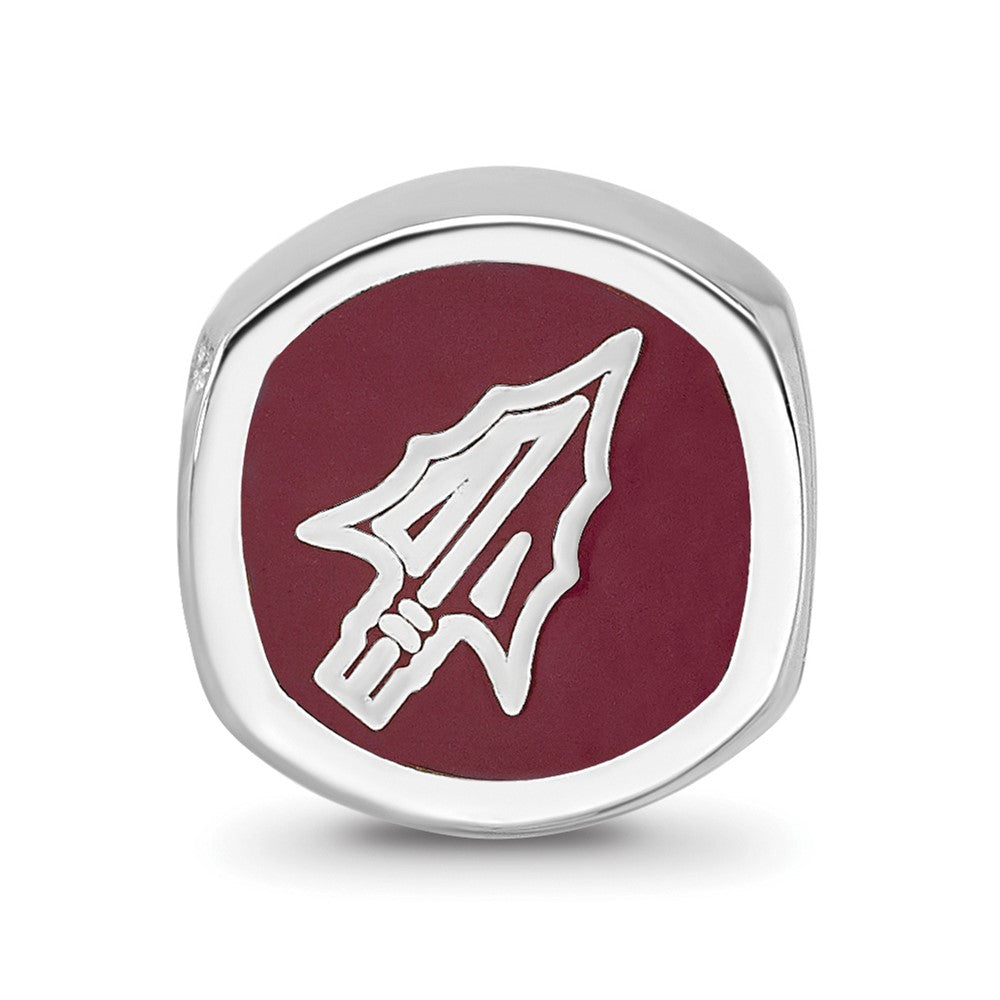 Sterlingsilber Florida State University Kissen Geformt Emailliert Perle