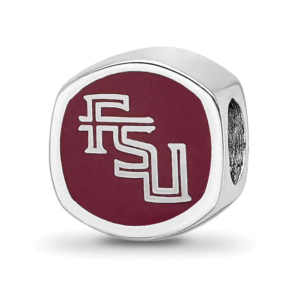 Sterlingsilber Florida State University Kissen Geformt Emailliert Perle