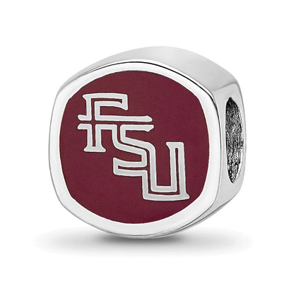 Sterlingsilber Florida State University Kissen Geformt Emailliert Perle