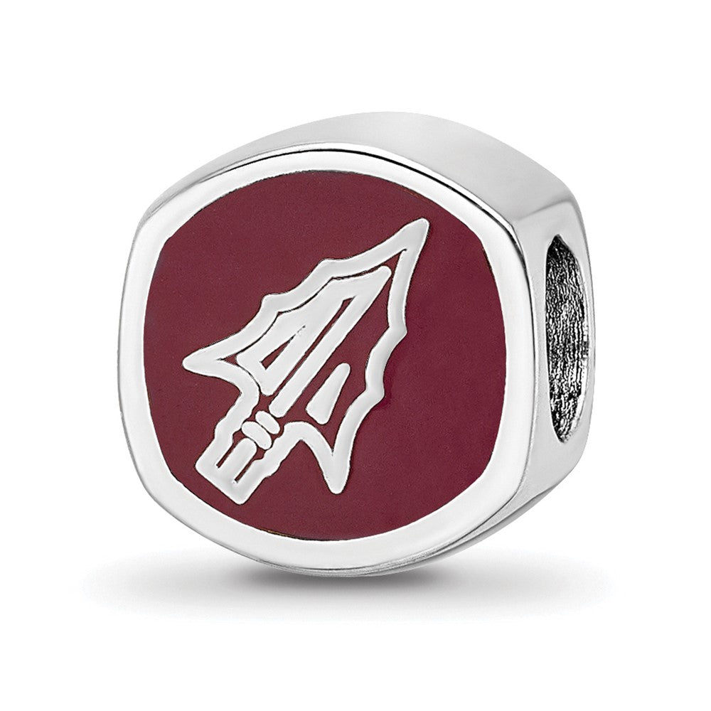 Sterlingsilber Florida State University Kissen Geformt Emailliert Perle