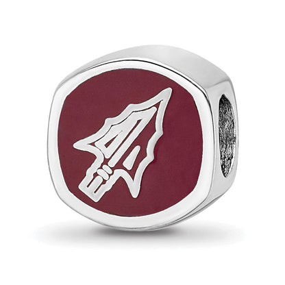 Sterlingsilber Florida State University Kissen Geformt Emailliert Perle