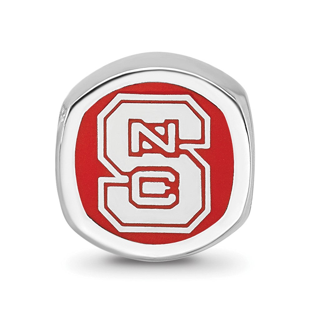 Sterlingsilber Rhodiniert Logoart North Carolina State U. Emaille Perle