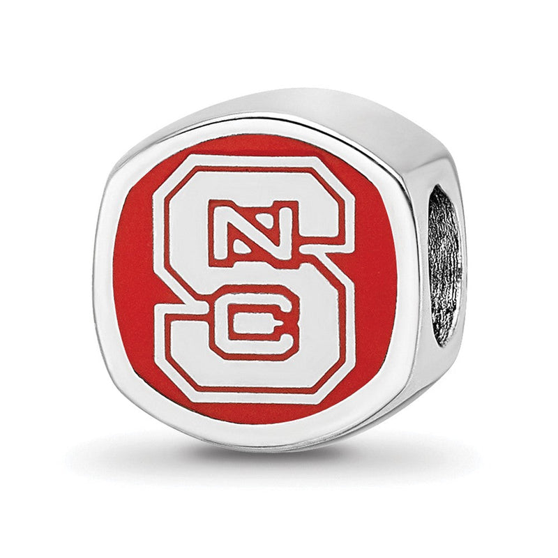 Sterlingsilber Rhodiniert Logoart North Carolina State U. Emaille Perle
