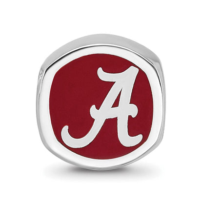Sterlingsilber Rhodiniert Logoart University Of Alabama Emaille Perle