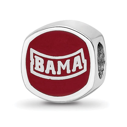 Sterlingsilber Rhodiniert Logoart University Of Alabama Emaille Perle